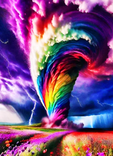 Diamond Painting Regenbogen Tornado